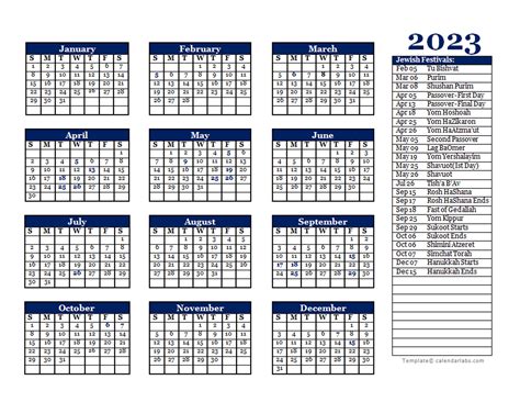 Jewish Calendar 2023 Pdf